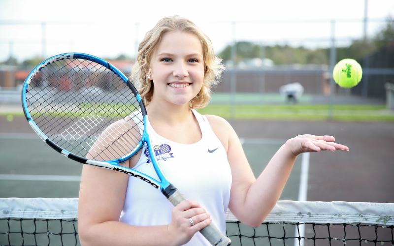 Columbia tennis player Ally Mitchell had her senior season cut short due to covid-19. (MANDI SLOAN/Special to the Reporter)