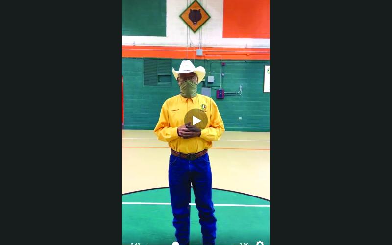 County Commissioner Ron Williams addresses voters in a campaign video filmed at Richardson Community Center, a venue he voted to close off to the public before using it as the backdrop for his reelection message. (COURTESY)