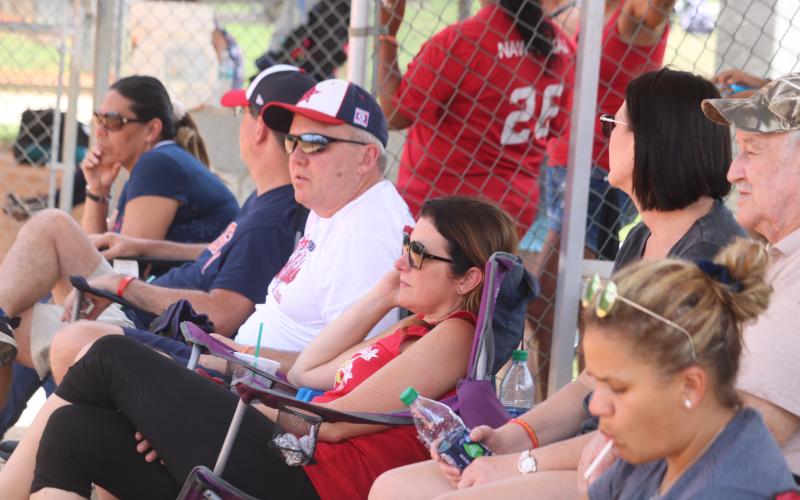 Fans are seen near the dugouts at Southside Sports Complex during a June 2019 baseball tournament. (FILE)