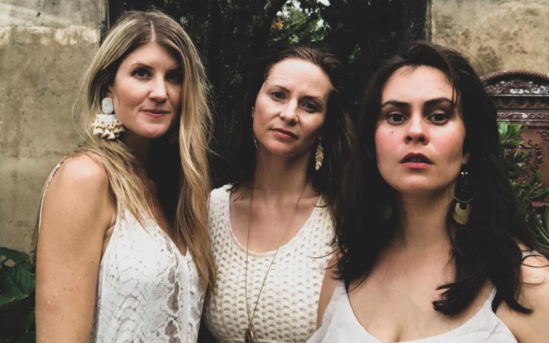 Americana band The Krickets poses for a photograph to promote their music. Pictured in the middle is Lake City’s own singer-songwriter Rachel Grubb, who is featured in the group’s new single, “These Games,” which releases Friday. Also pictured are Lauren Spring, left, and Emily Stuckey. (COURTESY)