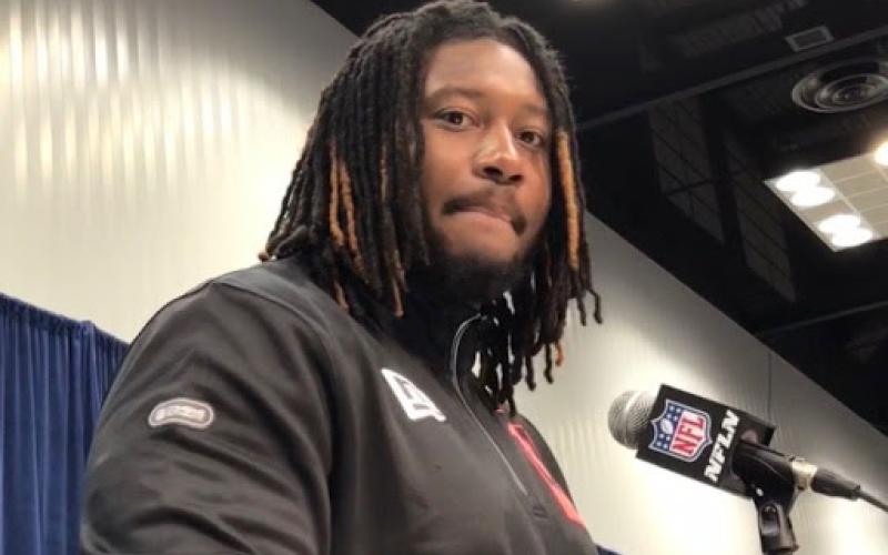 Third-round pick DaVon Hamilton was one of four Jaguars rookies placed on the reserve/covid list Monday. (NATHAN BAIRD/cleveland.com/TNS)