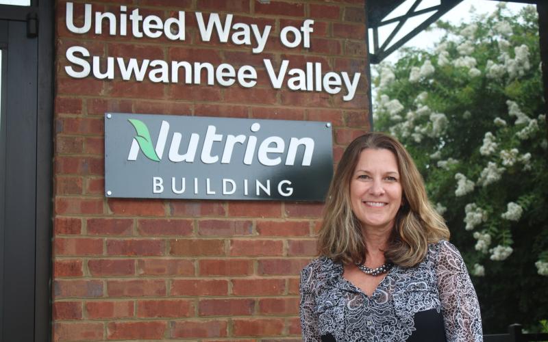 Jennifer Anchors, United Way of Suwannee Valley Executive Director, stands outside the agency’s office Monday afternoon. The United Way of Suwannee Valley provided financial assistance to 68 families through its Covid Relief Fund during the past four months. The agency received more than 200 applications for financial assistance from the fund. (TONY BRITT/Lake City Reporter)