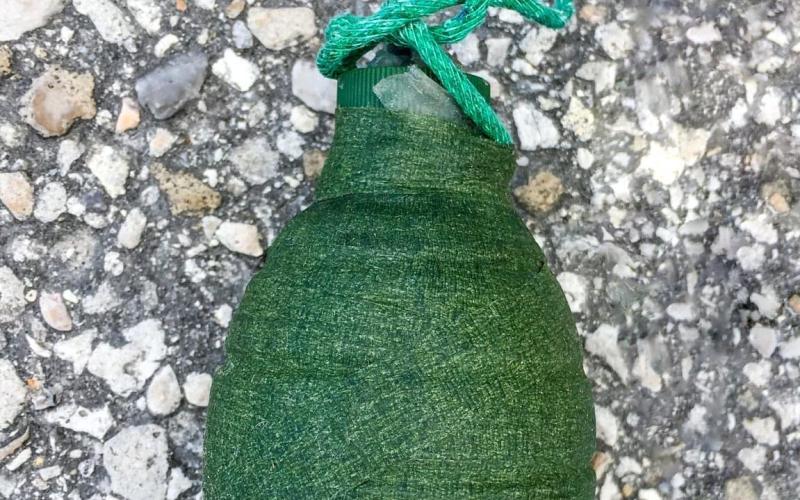Homemade explosive devices that looked like hand grenades were found on a Michigan truck traveling south on Interstate 75 on Tuesday morning. (COURTESY ALACHUA COUNTY SHERIFF'S OFFICE)