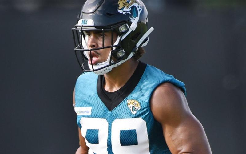 The Jacksonville Jaguars placed tight end Josh Oliver on injured reserve with a broken foot. (TRIBUNE NEWS SERVICE)
