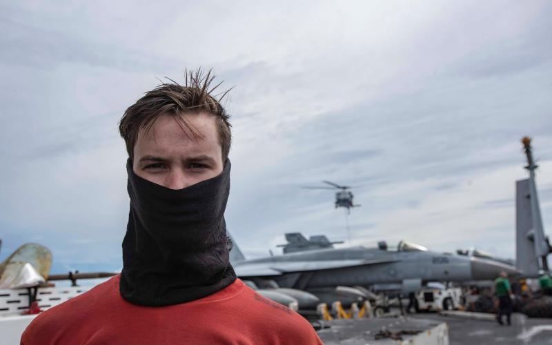 Airman Hunter Peisel, a Lake City native and Columbia High School graduate, is serving aboard the USS Ronald Reagan in the Indo-Pacific region. (COURTESY Navy Office of Community Outreach)