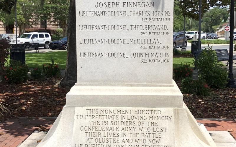 The Columbia County Commission unanimously voted against a quitclaim deed, which would have relinquished any ownership stake, for Olustee Park, which is home to a Confederate monument. (FILE)