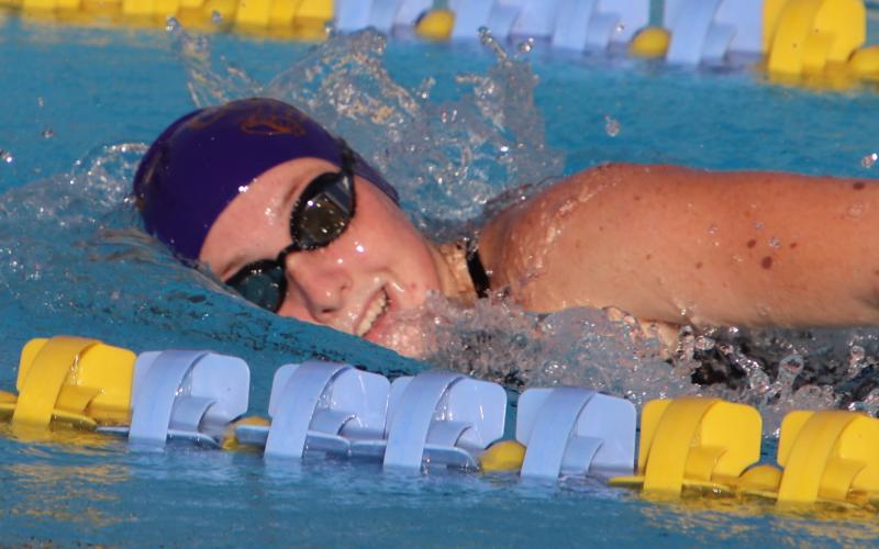 Mackenzie Conklin won the 200 freestyle and 500 freestyle individually. (SHELBY CONKLIN/Special to the Reporter)