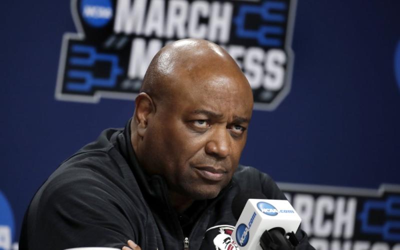 Florida State coach Leonard Hamilton listens to a question during a news conference at the NCAA Tournament on March 22, 2019, in Hartford, Conn. The No. 21 Seminoles face a tough challenge to claim the top spot in the ACC. (AP FILE PHOTO)