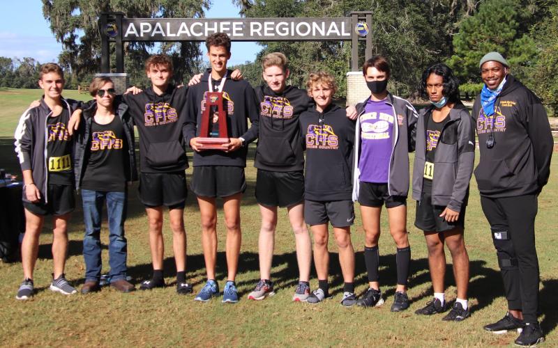 Columbia’s boys cross country team finished runner-up at the District 2-3A Meet on Saturday at Apalachee Regional Park in Tallahassee to qualify for regionals. (SHELBY CONKLIN/Special to the Reporter)