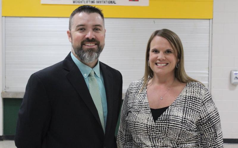 The Suwannee County School District’s Principal of the Year was Laura Williams and the Assistant Principal of the Year was Hunter Abercrombie, both of Suwannee Middle School. (COURTESY SUWANNEE COUNTY SCHOOL DISTRICT)