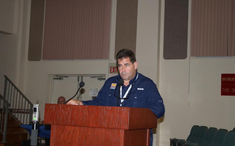 Tom Moffses, the health officer for Columbia County, said the health department’s first week of administering the covid-19 vaccine went well during the Board of County Commissioners meeting Thursday. (TONY BRITT/Lake City Reporter)