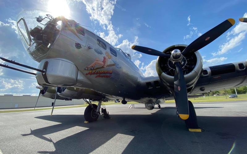 The WWII B-17 bomber “Aluminum Overcast." (STAFF)