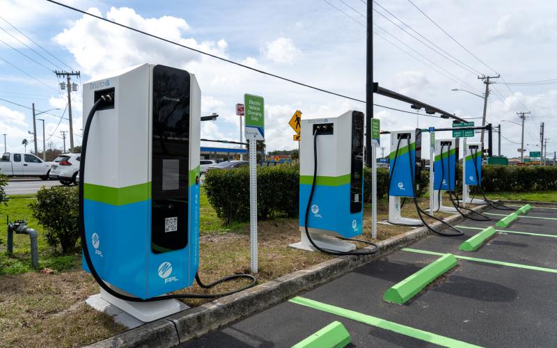 Florida Power &amp; Light recently built three electric vehicle recharging stations, including one in Lake City at 3221 W. U.S. Highway 90. (COURTESY)