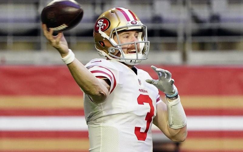 Former San Francisco 49ers quarterback C.J. Beathard (3) throws against the Seattle Seahawks on Jan. 3 in Glendale, Ariz. The Jacksonville Jaguars signed former San Francisco 49ers quarterback C.J. Beathard on Wednesday, giving them an experienced backup if they trade Gardner Minshew. (RICK SCUTERI/AP File)