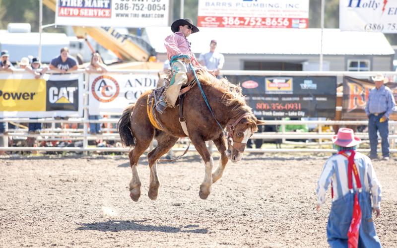 The Florida Gateway Pro Rodeo’s three-day festivities concluded Sunday afternoon with events like steer wrestling in the midafternoon sun.