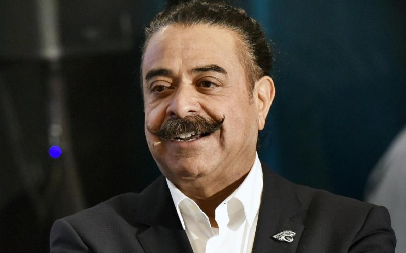 Jacksonville Jaguars owner Shad Khan speaks at EverBank Field on March 8, 2017, in Jacksonville. (AP FILE PHOTO)