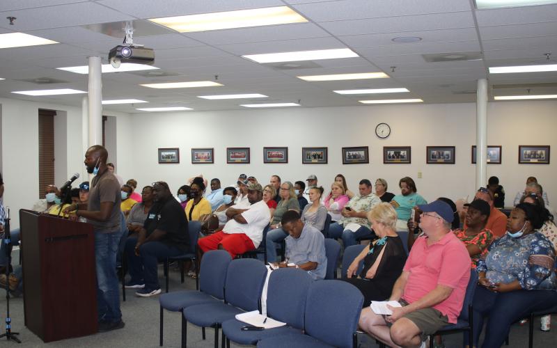 Lake City residents packed the city council chamber during Monday night’s meeting. (TONY BRITT/Lake City Reporter)
