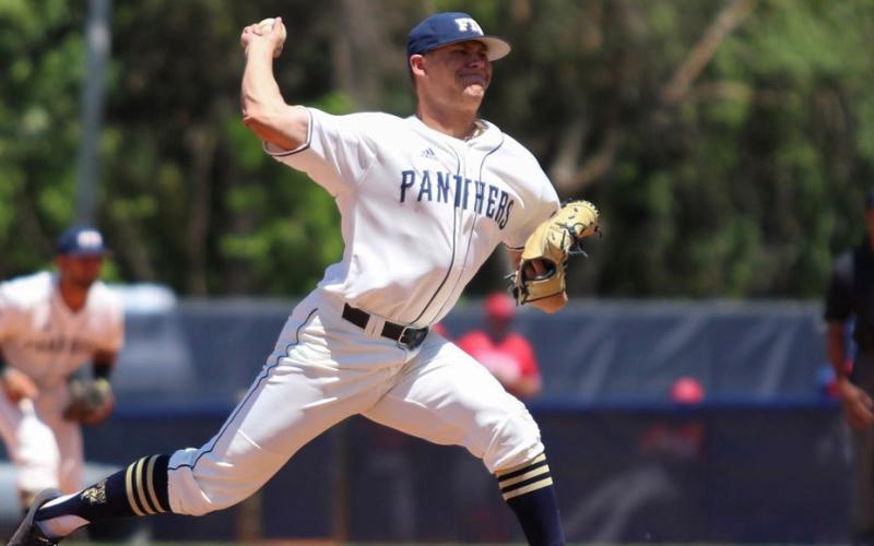 New San Francisco Giants pitcher Tyler Myrick throws a pitch as a Florida International University Panther. The former Columbia High star was chosen 416th overall during the 2021 MLB First-Year Player Draft on Tuesday. (FIU Athletics)