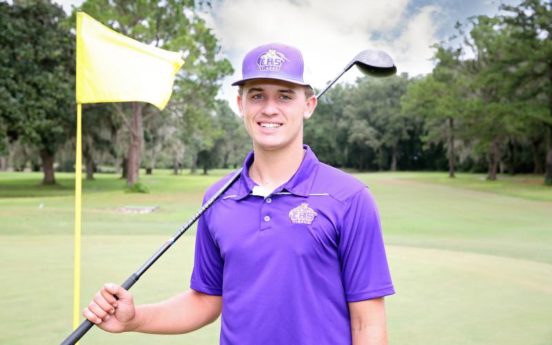 Last season’s LCR Boys Golfer of the Year Ty Folsom returns to lead Columbia. (MANDI SLOAN/Special to the Reporter)