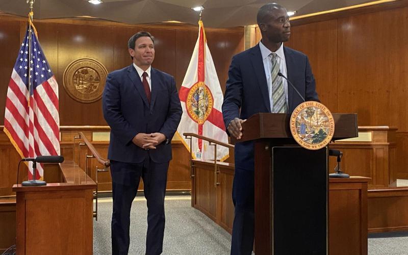 Gov. Ron DeSantis on Tuesday named physician and researcher Joseph Ladapo as state surgeon general. (RYAN DAILEY/News Service of Florida)