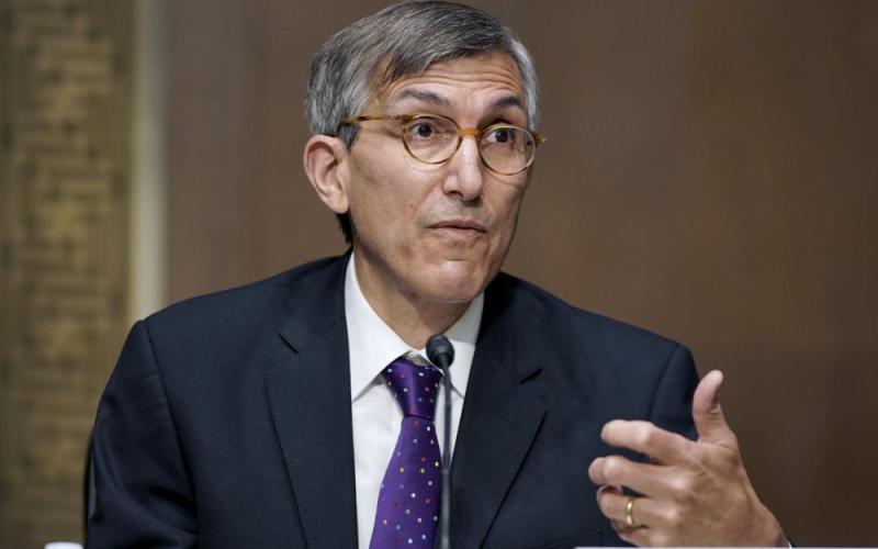 Dr. Peter Marks, director of the Center for Biologics Evaluation and Research in the Food and Drug Administration, urged parents to be patient, saying the agency will rapidly evaluate vaccines for 5- to 11-year-olds as soon as it gets the needed data. (JIM LO SCALZO/Associated Press)