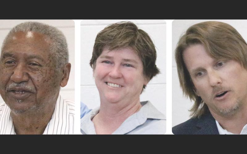 Charles Blalock, Tanya Fowler and Kevin Greene were inducted in the Suwannee Hall of Fame on Thursday. (JAMIE WACHTER/Lake City Reporter)