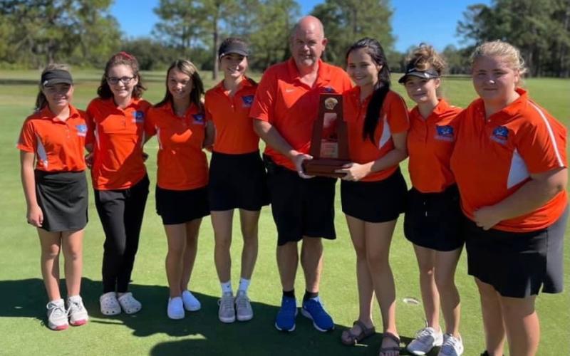 Branford’s girls golf team won the District 3-1A championship on Tuesday. (COURTESY)