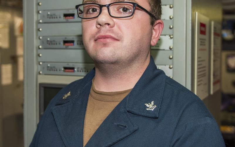 Lake City native Zachary Rudman, a Petty Officer 2nd Class in the U.S. Navy, serves aboard the USS Essex. (COURTESY)