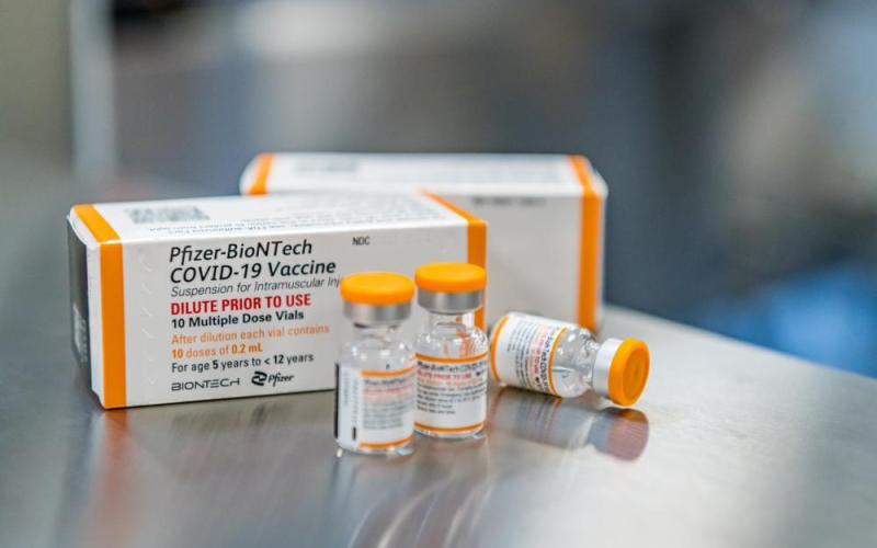 This  photo provided by Pfizer shows kid-size doses of its covid-19 vaccine. The Food and Drug Administration paved the way for children ages 5 to 11 to get Pfizer's covid-19 vaccine on Oct. 29. One more regulatory hurdle remains, as advisers to the Centers for Disease Control and Prevention will make more detailed recommendations on which youngsters should get vaccinated, with a final decision by the agency’s director expected shortly afterward. (Pfizer via AP FILE)