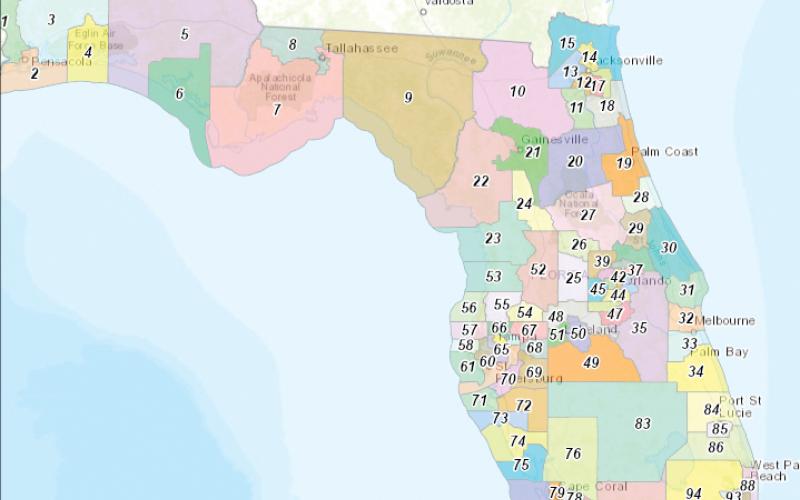 In one of the House of Representatives’ redistricting proposals released Monday, Suwannee County would move into District 9 for the next decade from District 10. (COURTESY)
