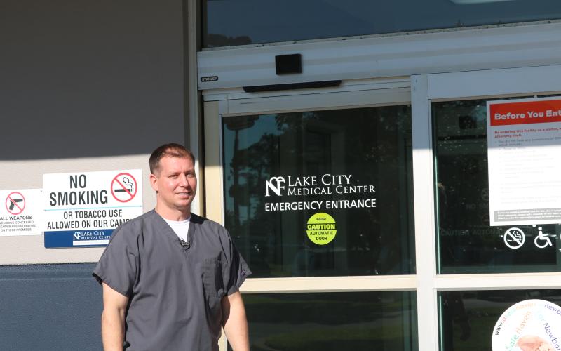 Brian Sellers, a Marine Corps vet and director of emergency services at LCMC, was wounded in Iraq. (JAMIE WACHTER/Lake City Reporter)