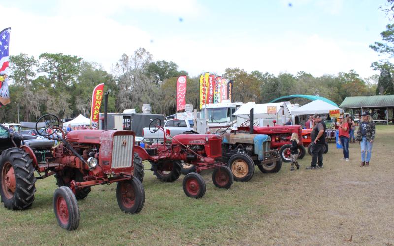 Antique tractors are on display at a previous year’s Old Tyme Farm Days event at the Spirit of the Suwannee Music Park. (COURTESY)