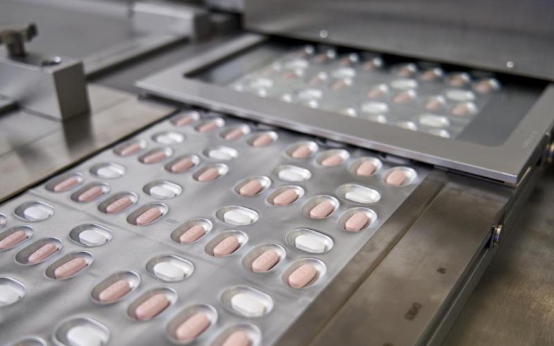 This image provided by Pfizer shows its covid-19 pills. Drugmaker Pfizer said Tuesday it is submitting its experimental pill for U.S. authorization, setting the stage for a likely launch in coming weeks. (COURTESY OF PFIZER)