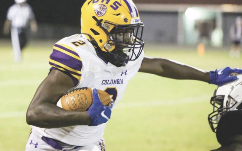 ia High School receiver Marcus Peterson, along with teammate Garris Reed and Suwannee linebacker Andrew Brown, received an invitation to play in the 66th annual FACA North-South All-Star game. (BRENT KUYKENDALL/Lake City Reporter)