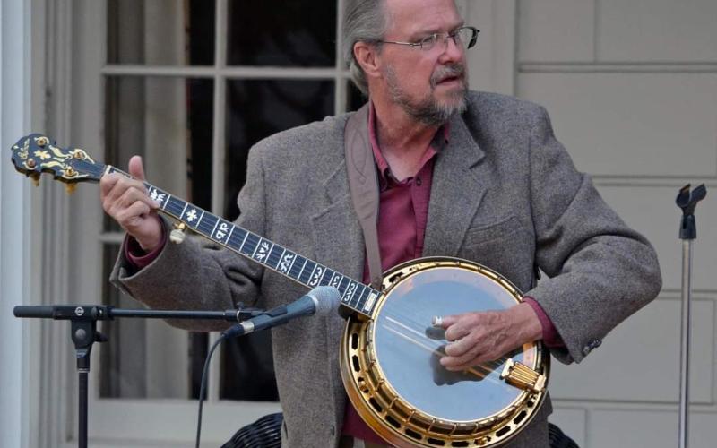 Skip Johns’ gold-adorned custom Gibson banjo arrived in Florida on Christmas Eve 1971. Fifty years later, Johns still is playing the instrument. (COURTESY)