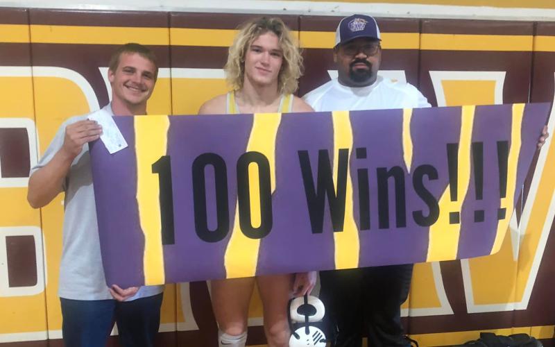 Columbia wrestler picked up his 100th career victory at the Lake Gibson Duals on Saturday. 9COURTESY)