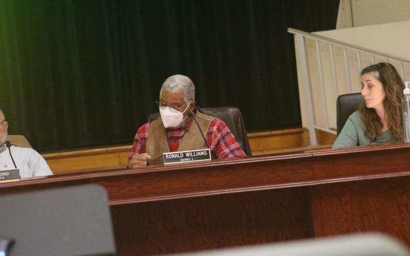 Commissioner Ron Williams said the county needs to continue moving ‘full speed ahead’ on utilities. (JAMIE WACHTER/Lake City Reporter)