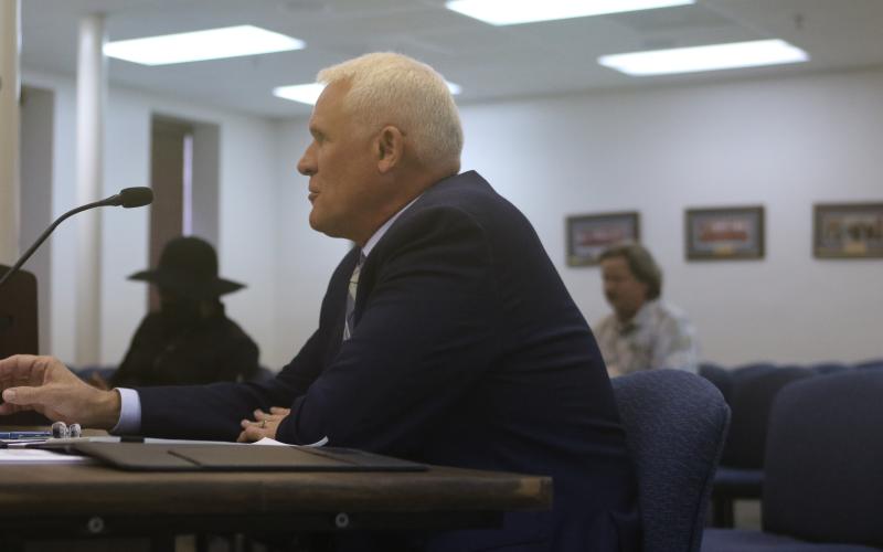 Glen Adams, a candidate for city manager, told the City Council on Saturday that it holds the key to the success of the next city executive. (JAMIE WACHTER/Lake City Reporter)