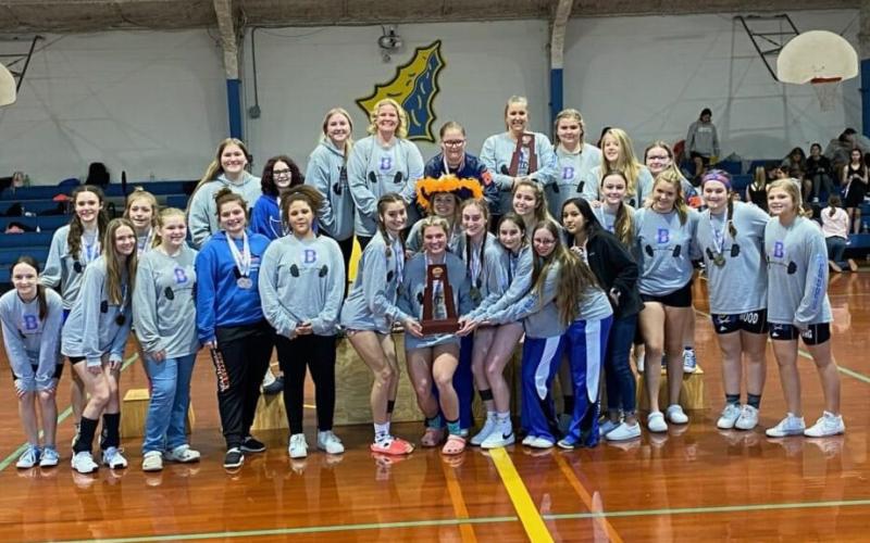 Branford’s girls weightlifting team won the District 7-1A title on Thursday, qualifying 18 lifters for bench/clean &amp; jerk and 18 for snatch. (COURTESY)