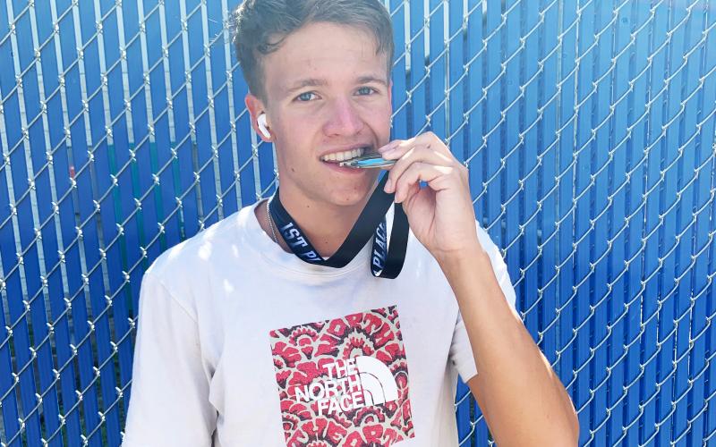 Suwannee’s Peyton Slaughter is the LCR’s Boys Swimmer of the Year. (COURTESY)