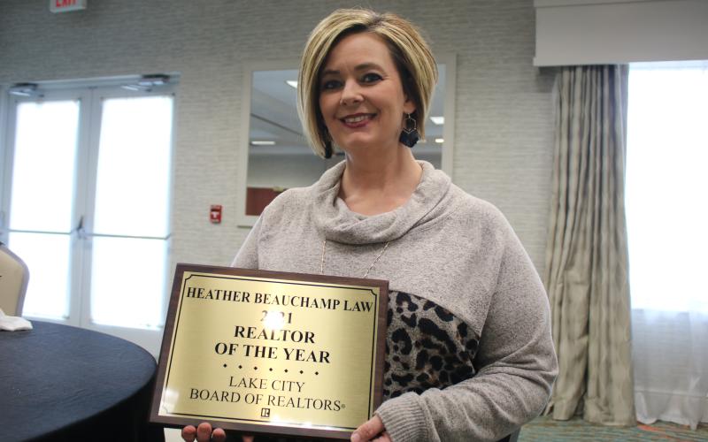Heather Law was named the 2021 Realtor of the Year for the Lake City Board of Realtors. (TONY BRITT/Lake City Reporter)