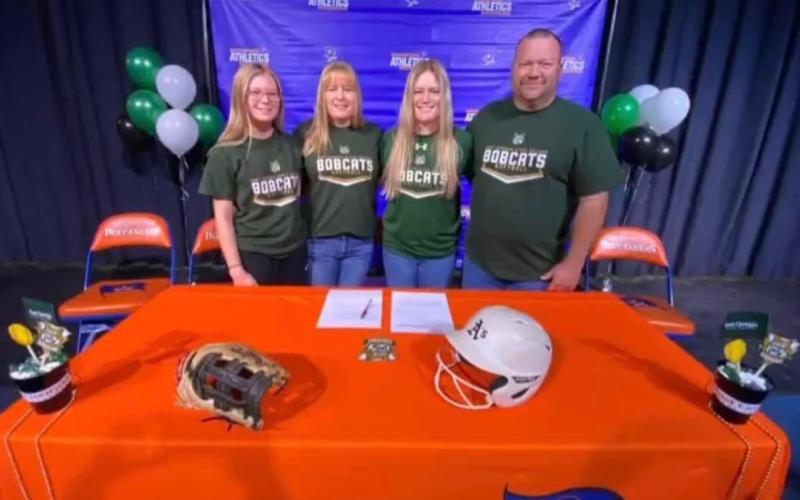 Branford softball player Joslyn Barrs signed her letter of intent with East Georgia State this week. (COURTESY)
