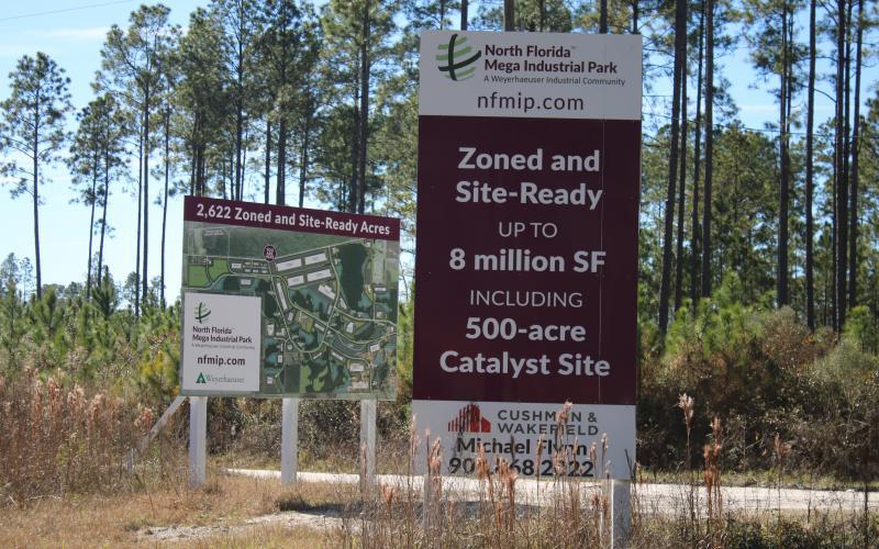The North Florida Mega Industrial Park was the main topic of discussion at Monday’s joint city-county meeting. (FILE)