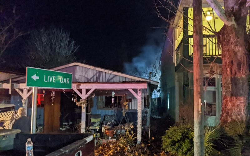 A fire that broke out early Monday morning in a White Springs home was contained by firefighters. (COURTESY)
