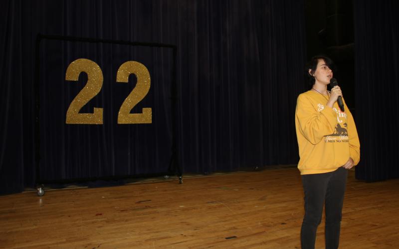 Emma Sanders rehearses her performance for the upcoming Columbia’s Top Talent. (TONY BRITT/Lake City Reporter)