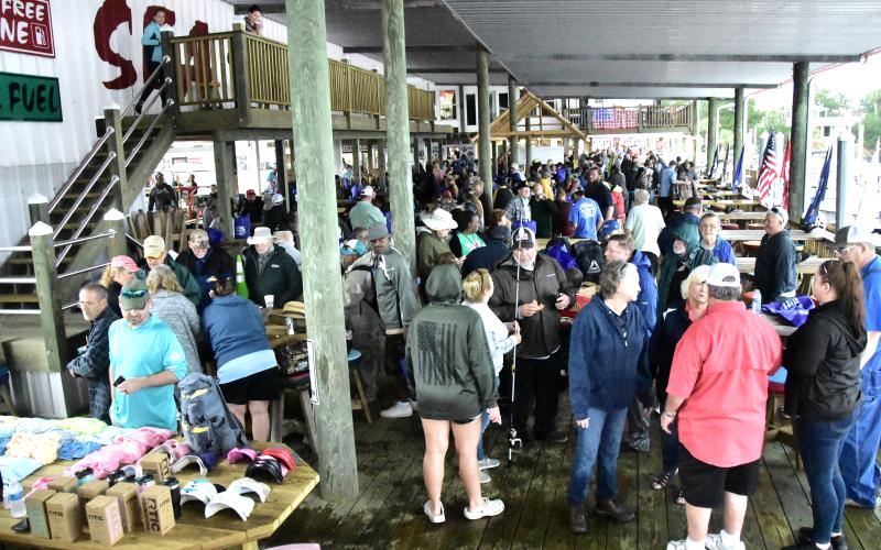 Hooked on Heroes, a local non-profit organization, took 246 veterans fishing Saturday at the Sea Hag Marina in Steinhatchee. (ROB WOLFE/Special to the Reporter)