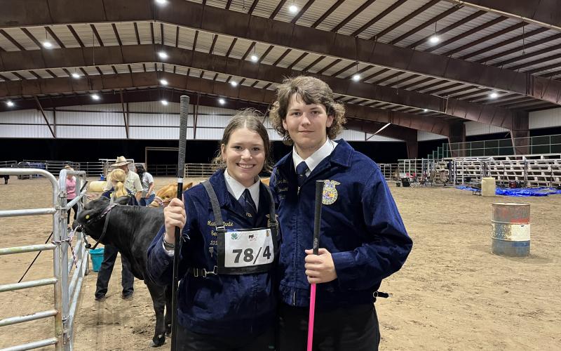 Suwannee FFA’s Maddie Carte and Branford FFA’s Braxton Young are finalists in the Florida FFA Association’s ‘Stars of Florida’ award program in the State Star Chapter Degree category. (COURTESY)