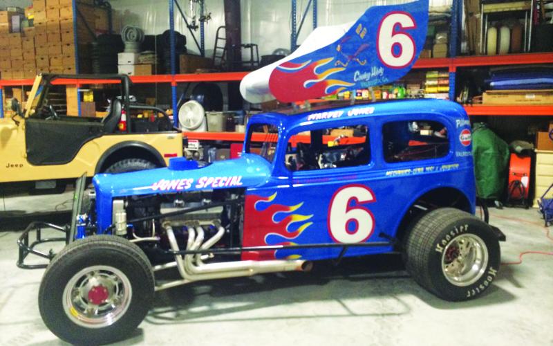 Harvey Jones’ blue No. 6 car will be on display for fans on May 28 at All-Tech Raceway for the Crate USA Late Model Race. (COURTESY)