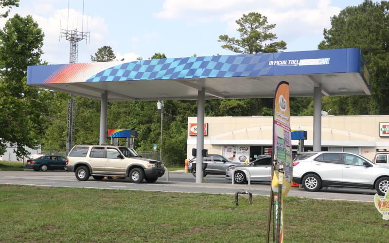 Shots were fired at the Fast Track gas station at the intersection of State Road 100 and County Road 245 early Wednesday afternoon, leading to a pair of arrests. (MORGAN MCMULLEN/Lake City Reporter)