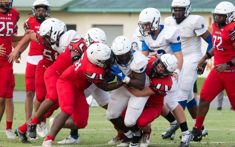 Fort White fell to Ridgeview 31-23 in the teams' spring game on Monday night. (CHRISTINA FEAGIN/Special to the Reporter)
